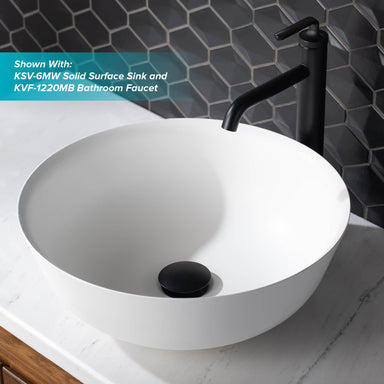 KRAUS Pop-Up Drain for Bathroom Sink in Matte Black-Bathroom Accessories-KRAUS