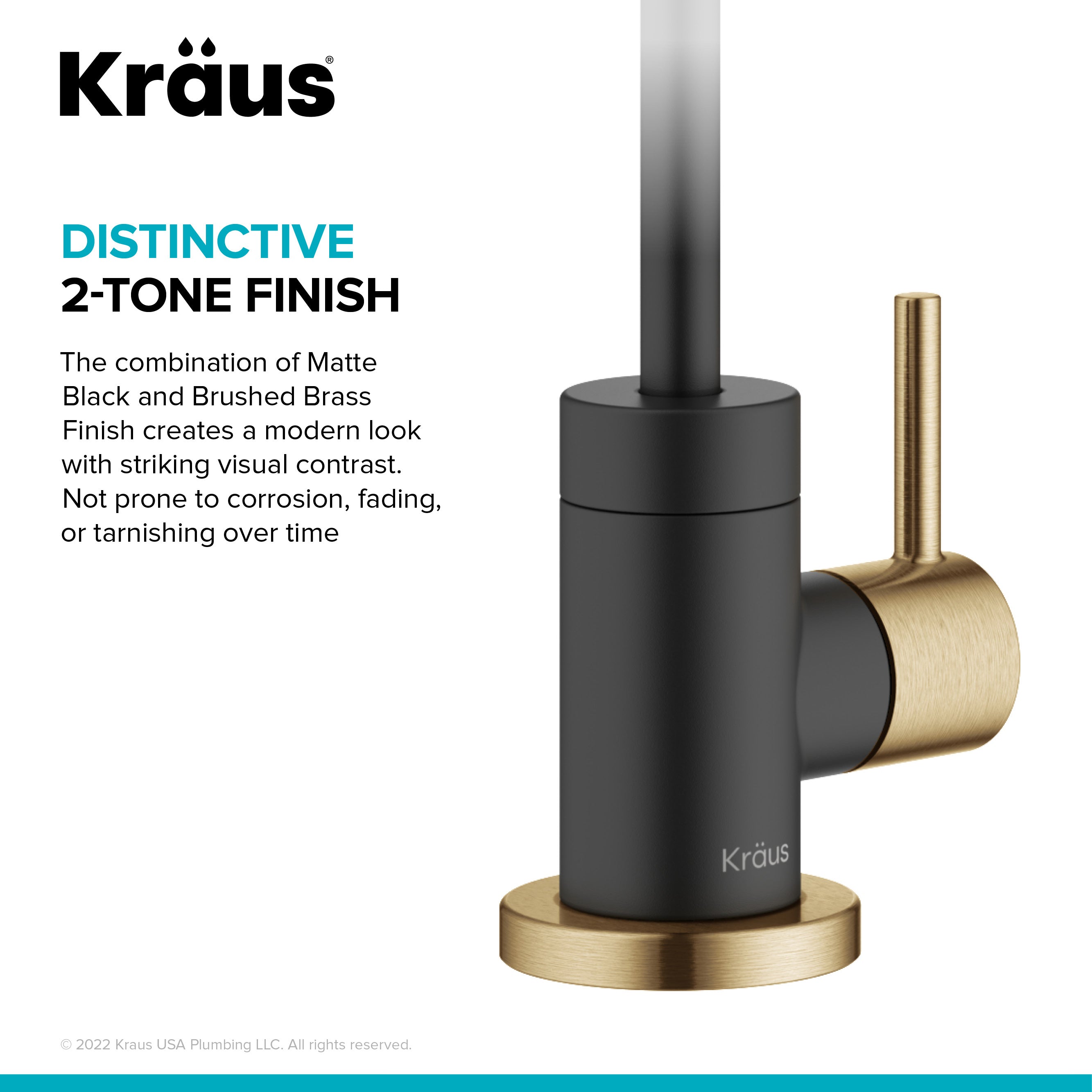 KRAUS Purita 100% Lead-Free Kitchen Water Filter Faucet in Brushed Gold