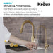 KRAUS Purita 100% Lead-Free Kitchen Water Filter Faucet in Brushed Gold FF-100BG | DirectSinks