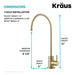KRAUS Purita 100% Lead-Free Kitchen Water Filter Faucet in Spot Free Antique Champagne Bronze FF-100SFACB | DirectSinks