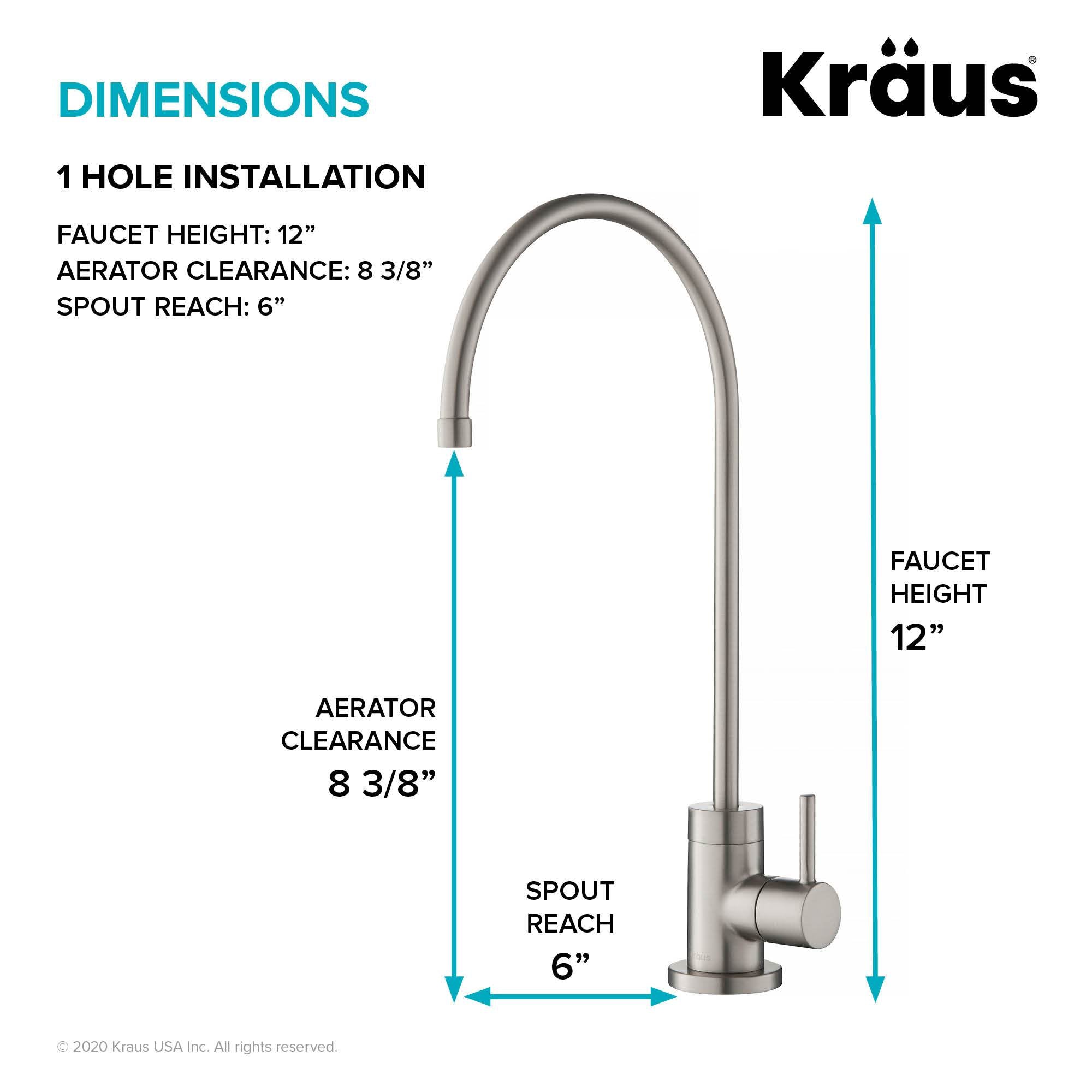 KRAUS Purita 100% Lead-Free Kitchen Water Filter Faucet in Spot Free Stainless Steel FF-100SFS | DirectSinks