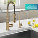 KRAUS Purita 2-Stage Under-Sink Filtration System with Single Handle Drinking Water Filter Faucet in Brushed Gold-FS-1000-FF-100BG