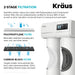 KRAUS Purita 2-Stage Under-Sink Filtration System with Urbix Single Handle Drinking Water Filter Faucet in Matte Black-FS-1000-FF-101MB