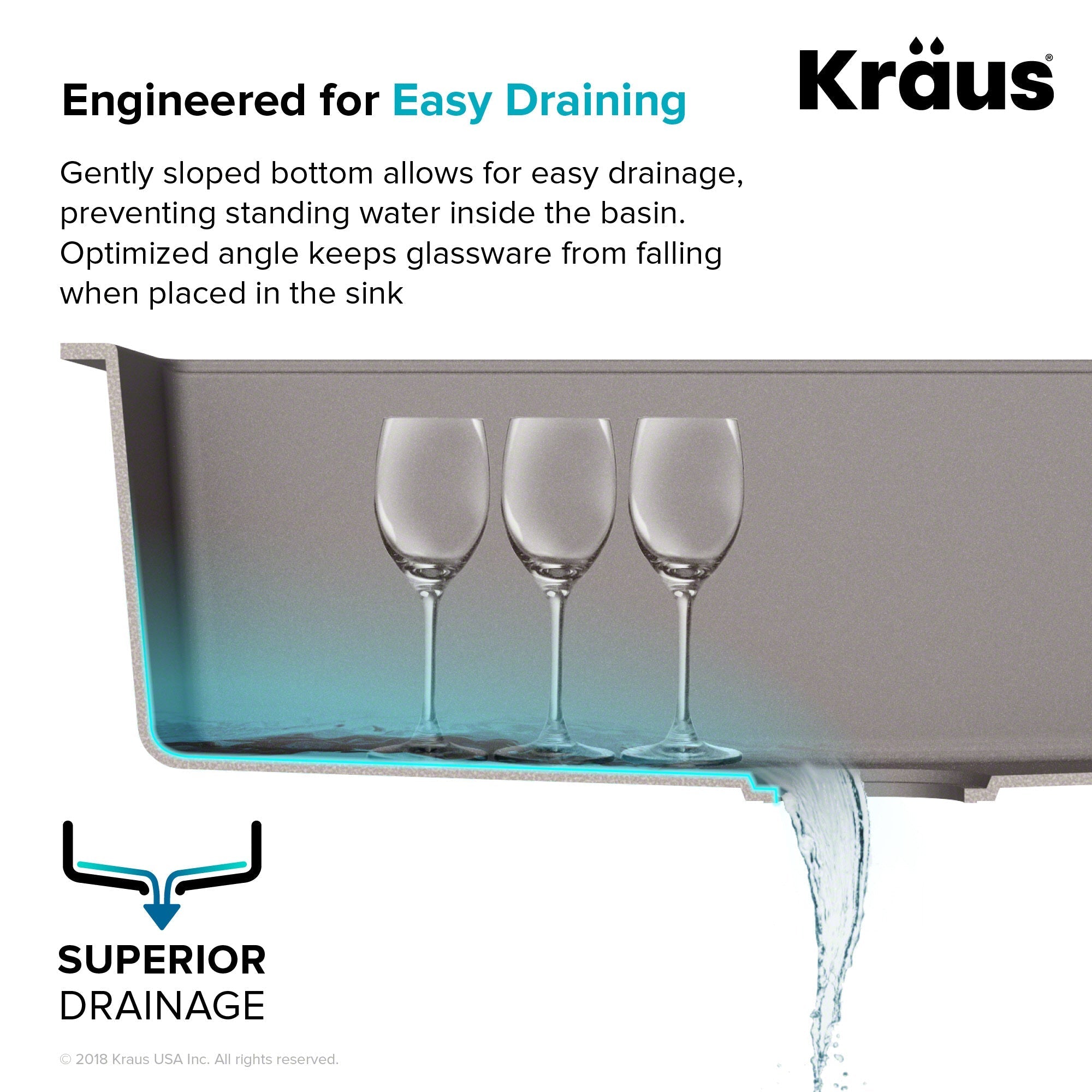 KRAUS Quarza 25" Dual Mount Single Bowl Granite Kitchen Sink in Brown-Kitchen Sinks-DirectSinks