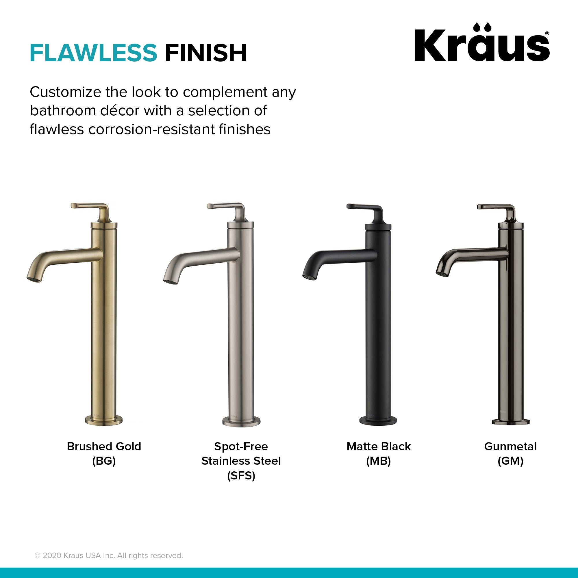 KRAUS Ramus Single Handle 2-Pack Vessel Bathroom Sink Faucet with Pop-Up Drain in Matte Black KVF-1220MB-2PK | DirectSinks