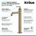 KRAUS Ramus Single Handle 2-Pack Vessel Bathroom Sink Faucet with Pop-Up Drain in Spot Free Brushed Gold KVF-1220BG-2PK | DirectSinks