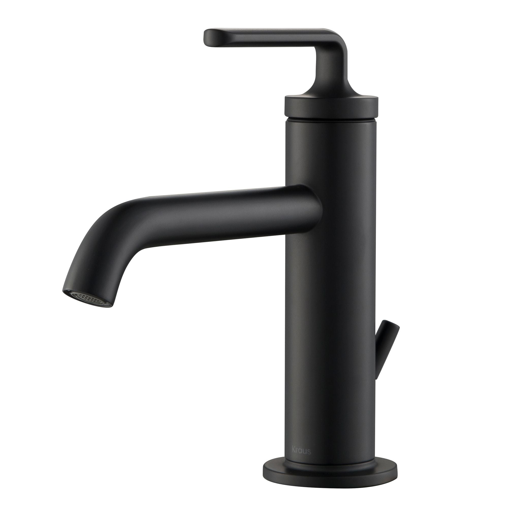 KRAUS Ramus Single Handle Bathroom Sink Faucet with Lift Rod Drain in Matte Black KBF-1221MB | DirectSinks