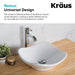 KRAUS Ramus Tall Vessel Bathroom Faucet in Satin Nickel FVS-1007SN | DirectSinks