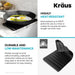 KRAUS Self-Draining Silicone Dish Drying Mat in Light Grey-Kitchen Accessories-KRAUS