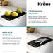 KRAUS Self-Draining Silicone Dish Drying Mat or Trivet for Kitchen Counter in Dark Blue-Kitchen Accessories-KRAUS