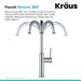 KRAUS Sellette Kitchen Bar Faucet in Chrome KPF-1681CH | DirectSinks
