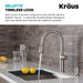KRAUS Sellette Traditional Single Handle Pull-Down Kitchen Faucet in Spot Free Stainless Steel KPF-1682SFS | DirectSinks