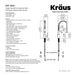 KRAUS Single Handle Kitchen Faucet with Integrated Dispenser for Water Filtration in Chrome-Kitchen Faucets-DirectSinks