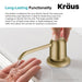 KRAUS Single Hole Kitchen Soap and Lotion Dispenser in Brushed Gold-Soap Dispensers-KRAUS