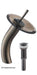 KRAUS Single Lever Vessel Glass Waterfall Bathroom Faucet and Matching Pop Up Drain in Oil Rubbed Bronze and Brown Clear KGW-1700-PU-10ORB-BRCL | DirectSinks