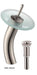 KRAUS Single Lever Vessel Glass Waterfall Bathroom Faucet and Matching Pop Up Drain in Satin Nickel and Frosted KGW-1700-PU-10SN-FR | DirectSinks