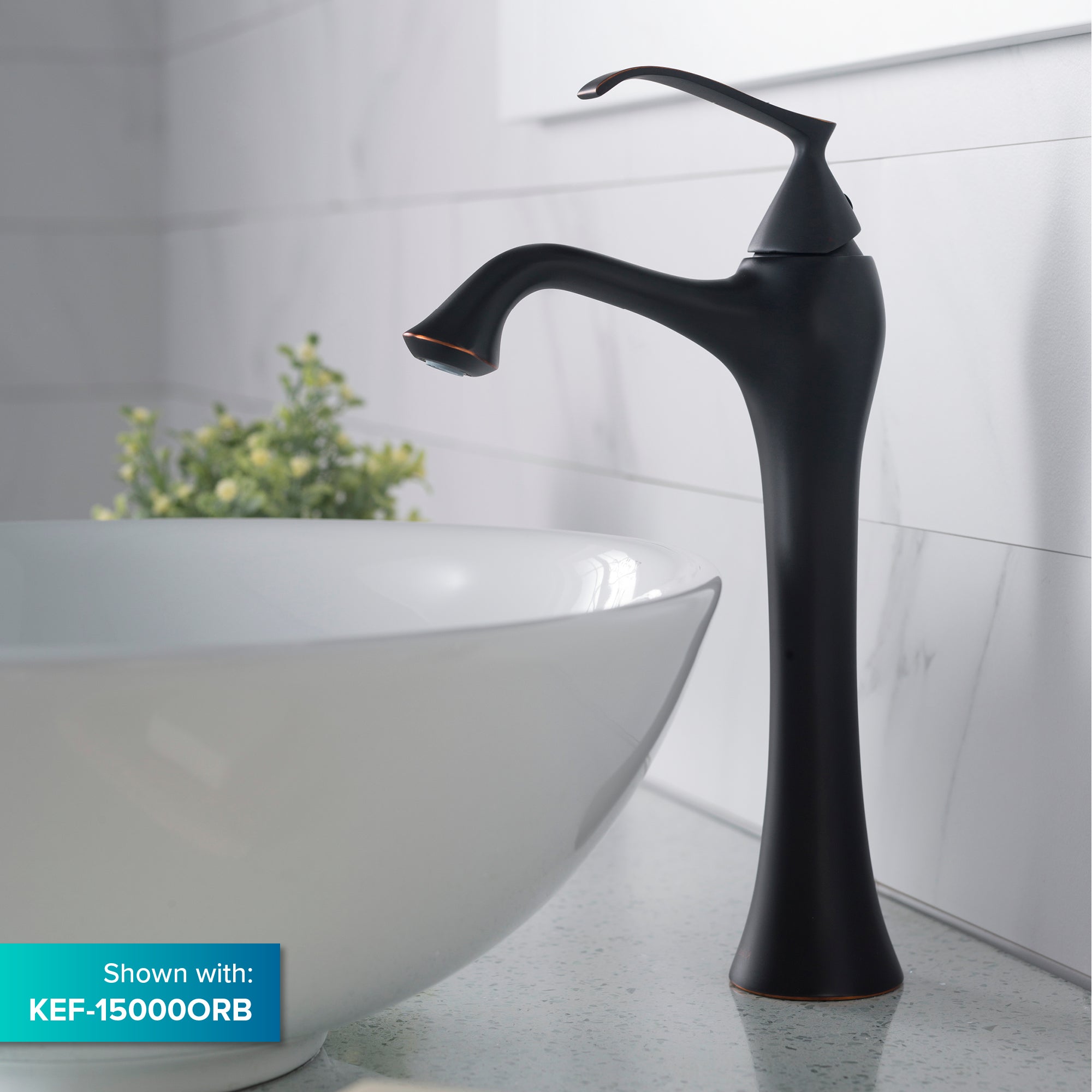 KRAUS Soft Round Ceramic Vessel Bathroom Sink in White-Bathroom Sinks-DirectSinks