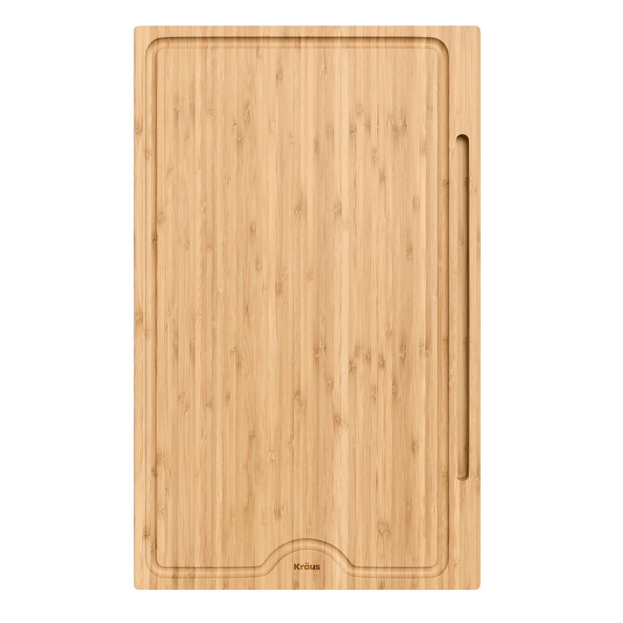 KCBT-103BB-Bamboo Cutting Board with Mobile Device Holder for most Standard Kitchen Sinks