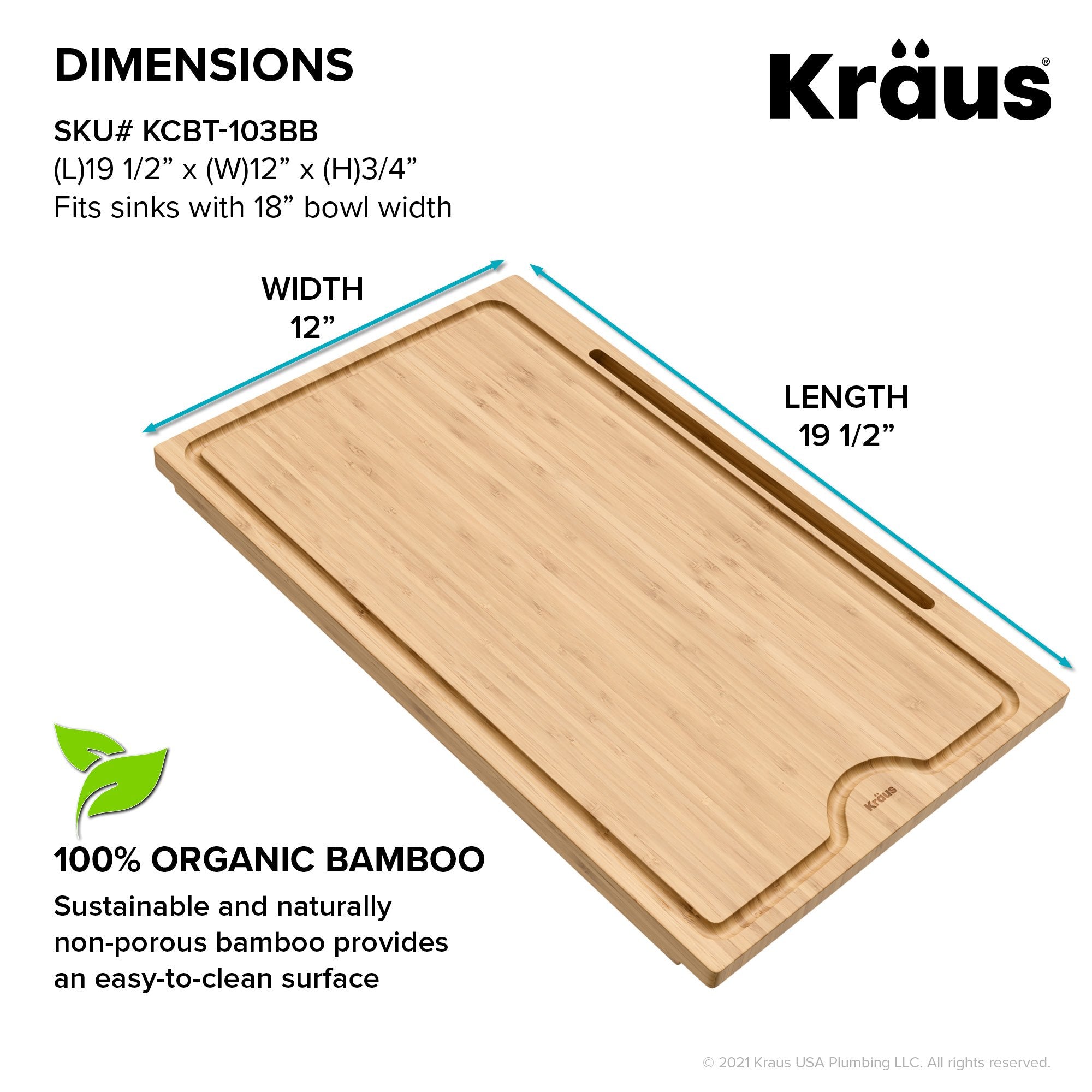 Bamboo Cutting Board with Mobile Device Holder for most Standard