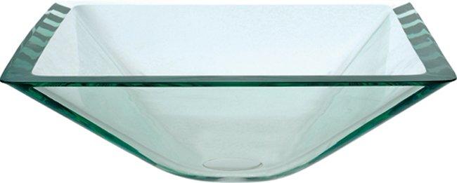 KRAUS Square Glass Vessel Sink in Clear-DirectSinks