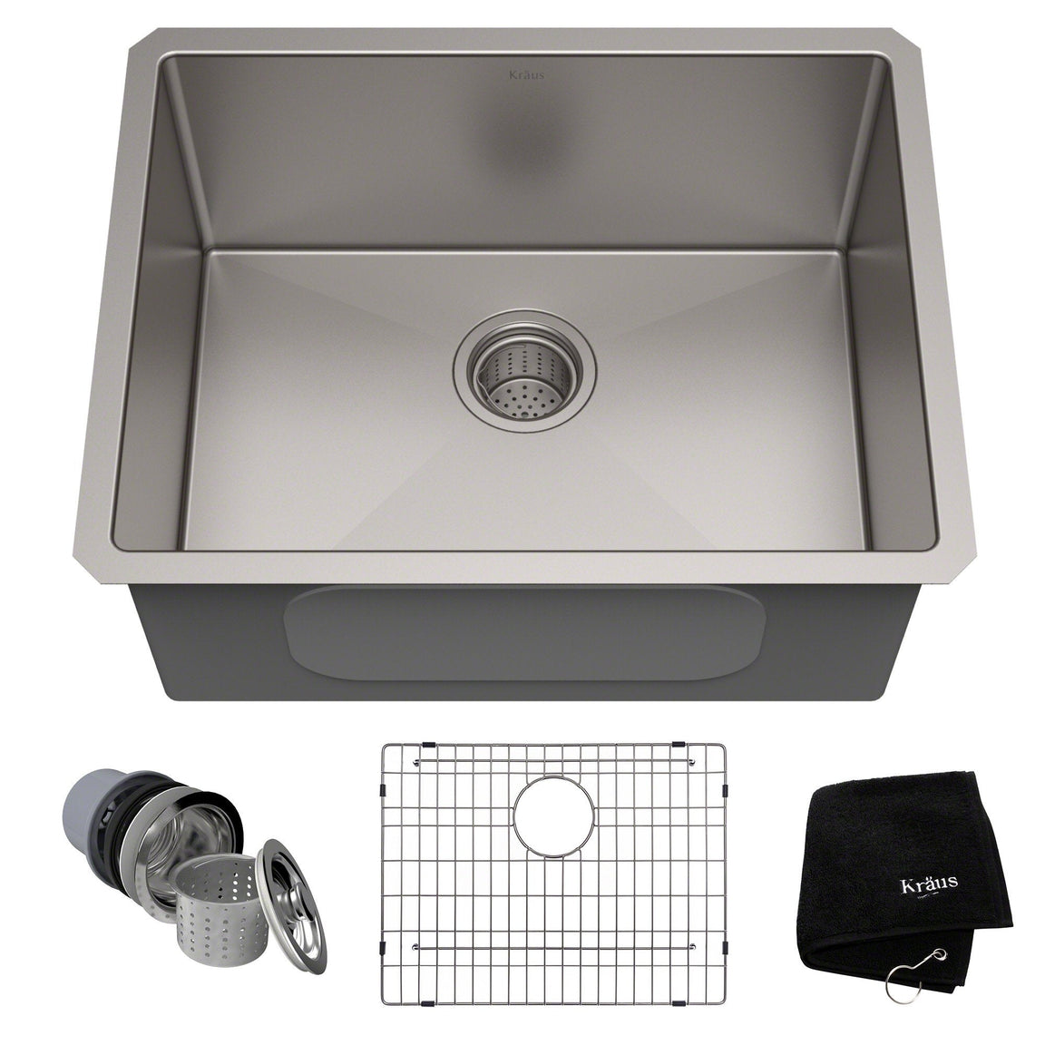 Largest Sinks For 24 Inch Cabinets For Sale Dawn Kraus Lexicon   KRAUS Standart PRO 23 16 Gauge Rectangle Undermount Single Bowl Stainless Steel Kitchen Sink 1152x1152 