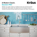 KRAUS Standart PRO 33" 16 Gauge 60/40 Double Bowl Stainless Steel Farmhouse Kitchen Sink in Stainless Steel-Kitchen Sinks-DirectSinks
