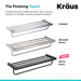 KRAUS Stelios™ Bathroom Shelf with Towel Bar-Bathroom Accessories-KRAUS