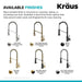 KRAUS Touchless Pull-Down Single Handle 18-Inch Kitchen Faucet in Spot Free Stainless Steel-Kitchen Faucets-DirectSinks