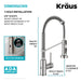 KRAUS Touchless On/Off Pull-Down Single Handle 18-Inch Kitchen Faucet in Spot Free Stainless Steel-Kitchen Faucets-KRAUS