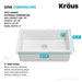 KRAUS Turino 30" Drop-In or Undermount Fireclay Kitchen Sink with Thick Mounting Deck in Gloss White-Kitchen Sinks-DirectSinks