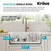KRAUS Turino 30" Drop-In or Undermount Fireclay Kitchen Sink with Thick Mounting Deck in Gloss White-Kitchen Sinks-DirectSinks