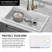 KRAUS Turino 33" Drop-In or Undermount Fireclay Workstation Kitchen Sink in Gloss White-Kitchen Sinks-DirectSinks