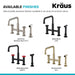 KRAUS Urbix Bridge Kitchen Faucet with Side Sprayer in Brushed Gold KPF-3125BG | DirectSinks