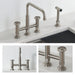 KRAUS Urbix Bridge Kitchen Faucet with Side Sprayer in Spot Free Stainless Steel KPF-3125SFS | DirectSinks