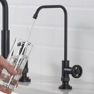 KRAUS Urbix Drinking Water Dispenser Kitchen Faucet in Matte Black FF-101MB | DirectSinks