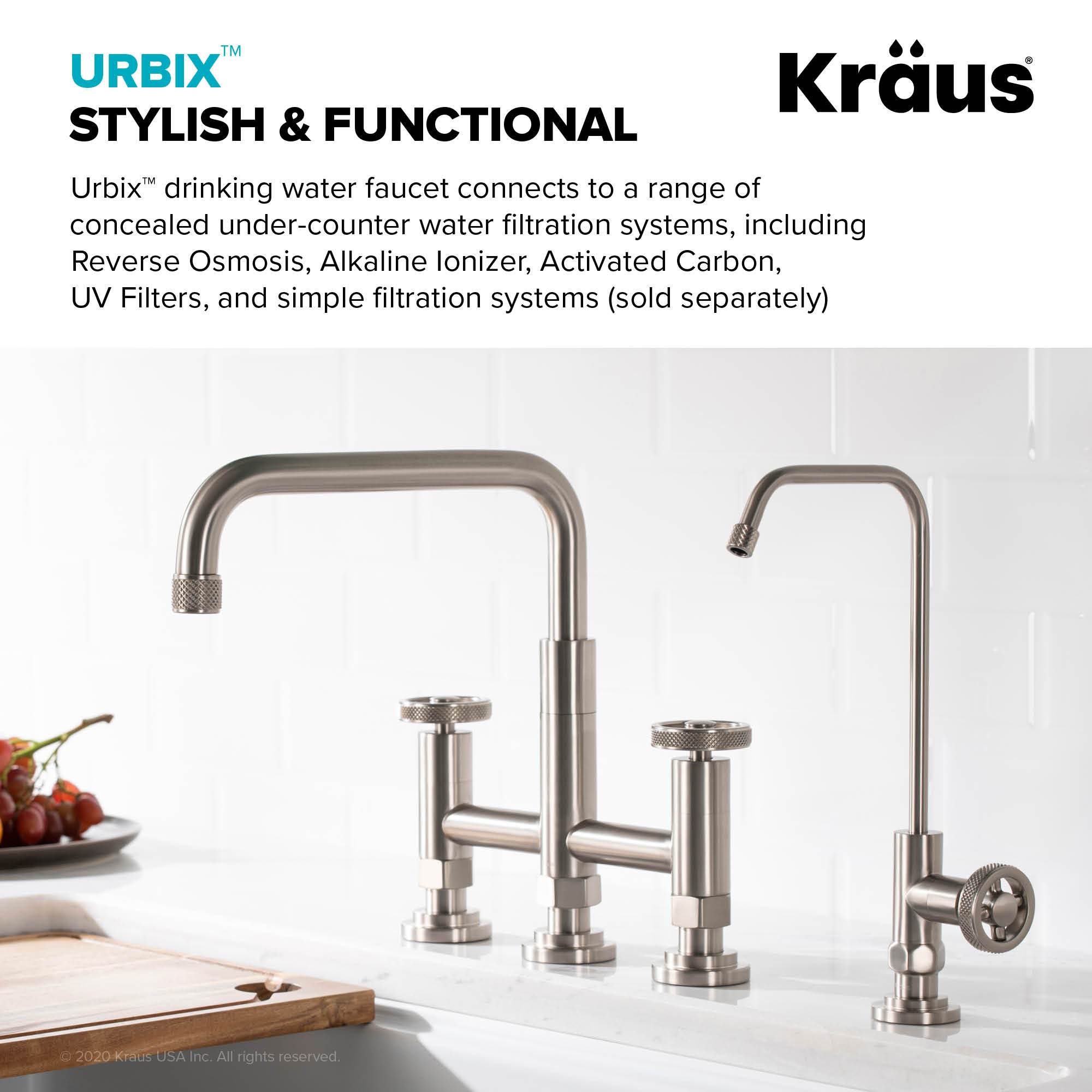 KRAUS Urbix Drinking Water Dispenser Kitchen Faucet in Spot Free Stainless Steel FF-101SFS | DirectSinks