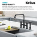 KRAUS Urbix Industrial Bridge Kitchen Faucet & Water Filter Faucet in Matte Black KPF-3125-FF-101MB | DirectSinks
