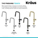 KRAUS Urbix Industrial Pull-Down Single Handle Kitchen Faucet in Chrome-Kitchen Faucets-DirectSinks