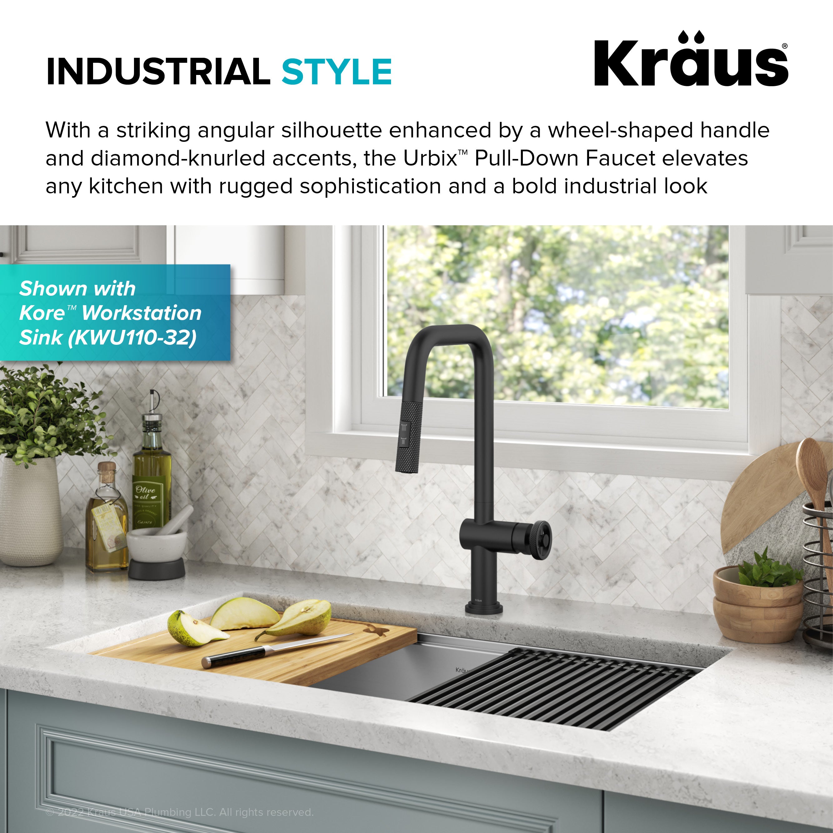 Kraus KPF-3127MB Urbix Industrial Single Handle Kitchen Bar Faucet Matte Black Kraus KPF-3127MB Urbix Industrial Single Handle Kitchen Bar Faucet Matte Black