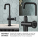 KRAUS Urbix Industrial Single Handle Kitchen Bar Faucet in Matte Black-Kitchen Faucets-DirectSinks