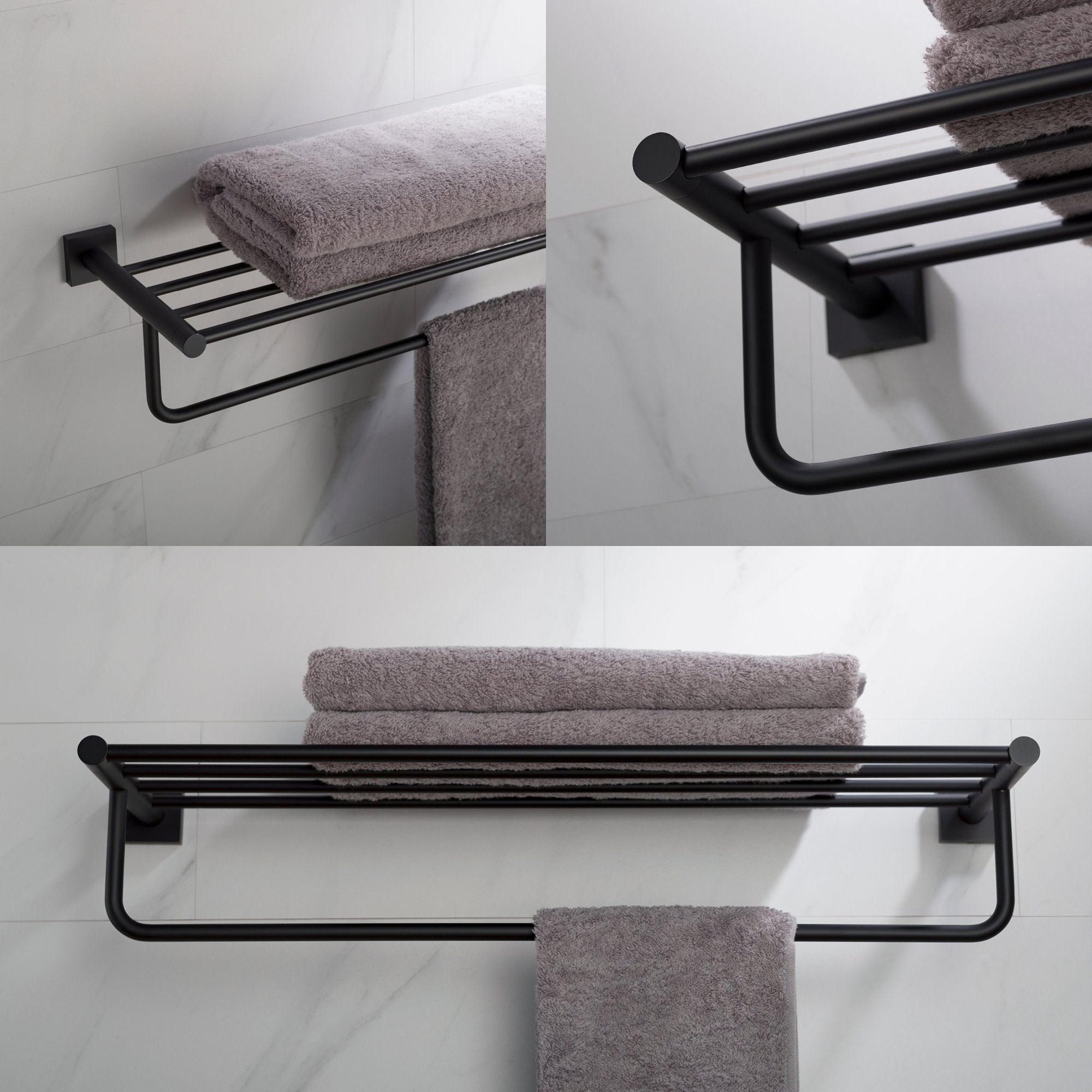 KRAUS Ventus™ Bathroom Shelf with Towel Bar-Bathroom Accessories-KRAUS