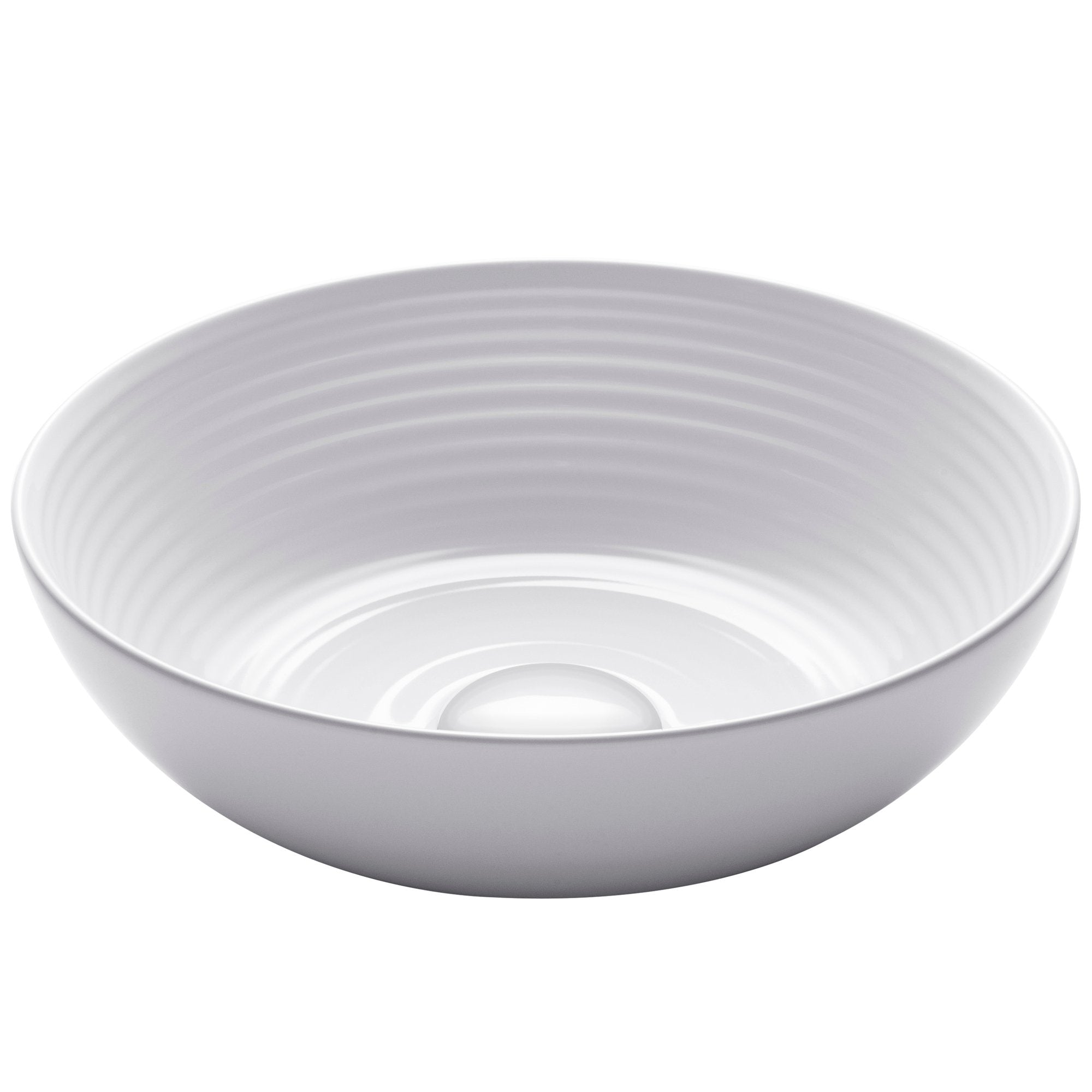 KRAUS Viva„¢ 13 Inch Round White Porcelain Ceramic Vessel Bathroom Sink-Bathroom Sinks-KRAUS
