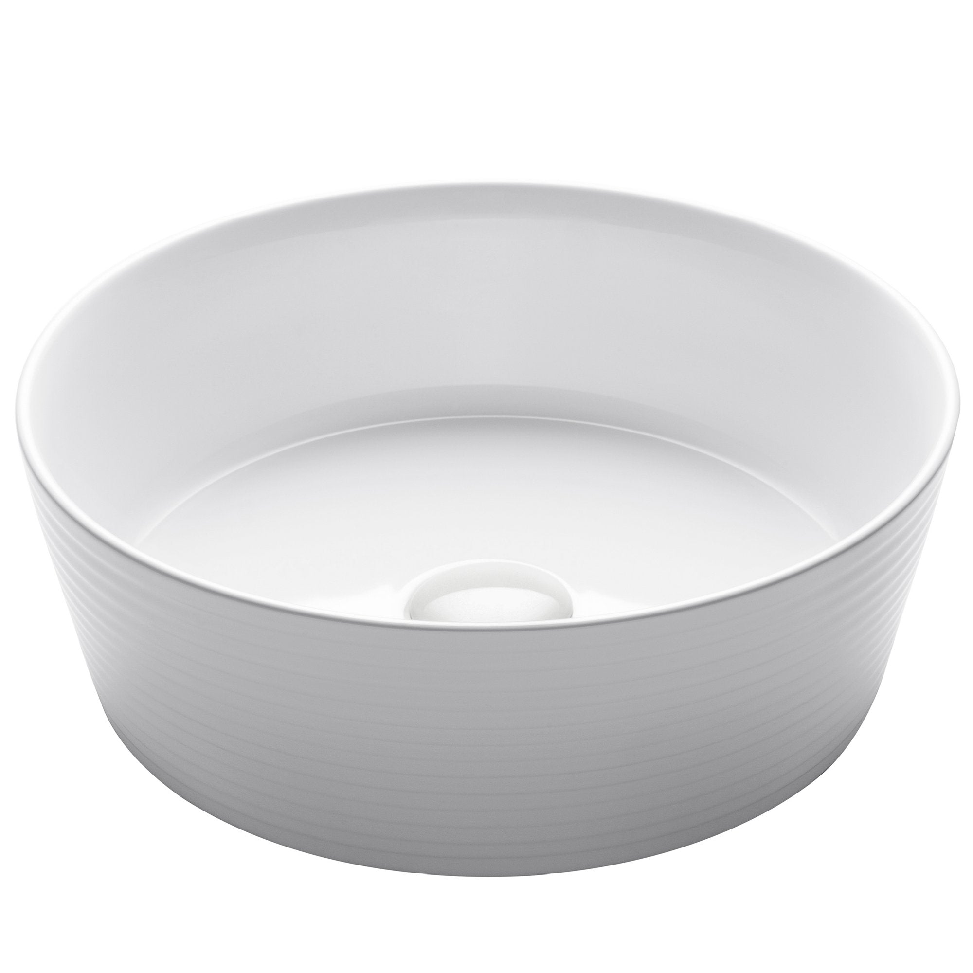 KRAUS Viva„¢ 15.75 Inch Round Porcelain Ceramic Vessel Bathroom Sink-Bathroom Sinks-KRAUS
