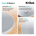 KRAUS Viva 16.5 Inch Round White Porcelain Ceramic Vessel Bathroom Sink-Bathroom Sinks-DirectSinks