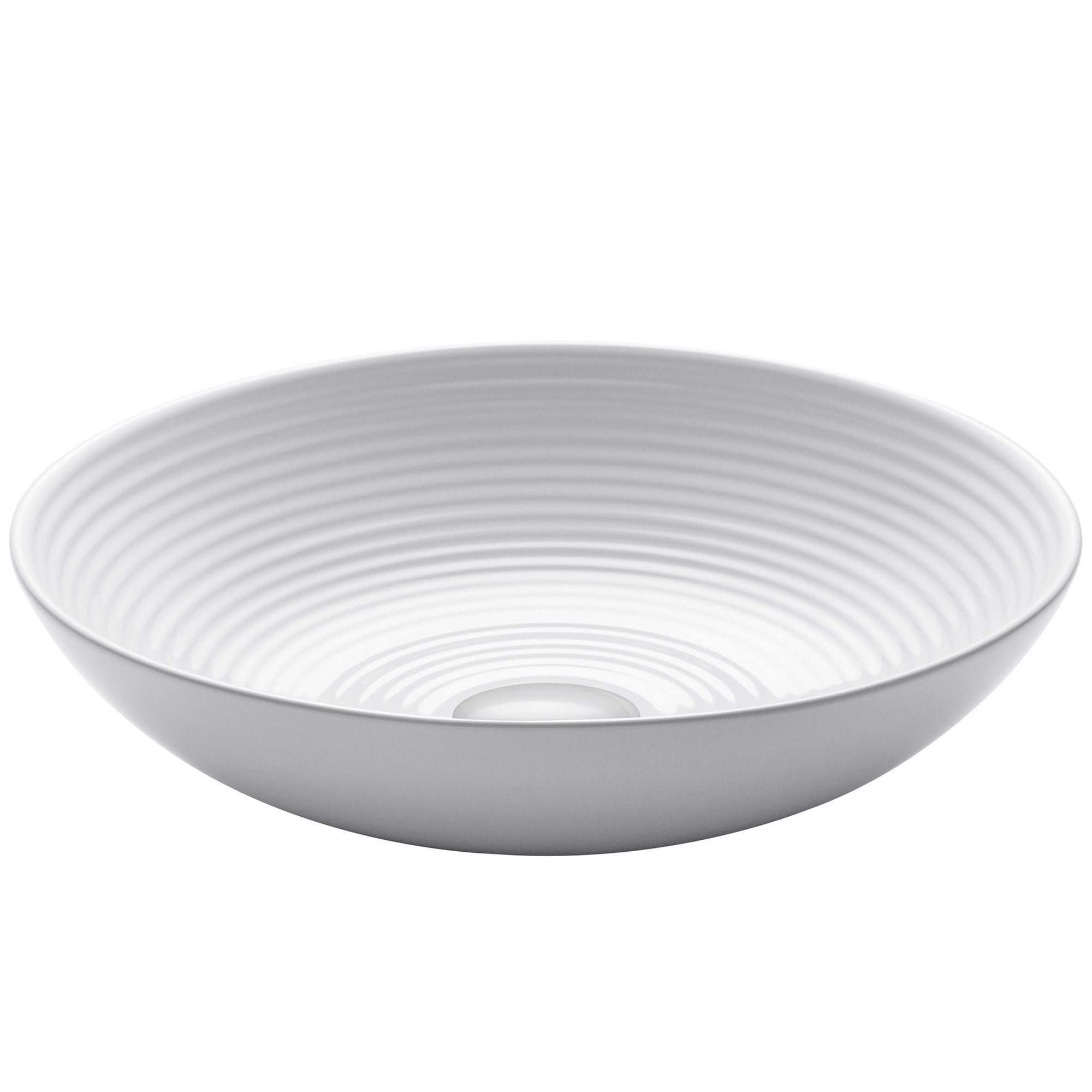 KRAUS Viva„¢ 16.5 Inch Round White Porcelain Ceramic Vessel Bathroom Sink-Bathroom Sinks-KRAUS