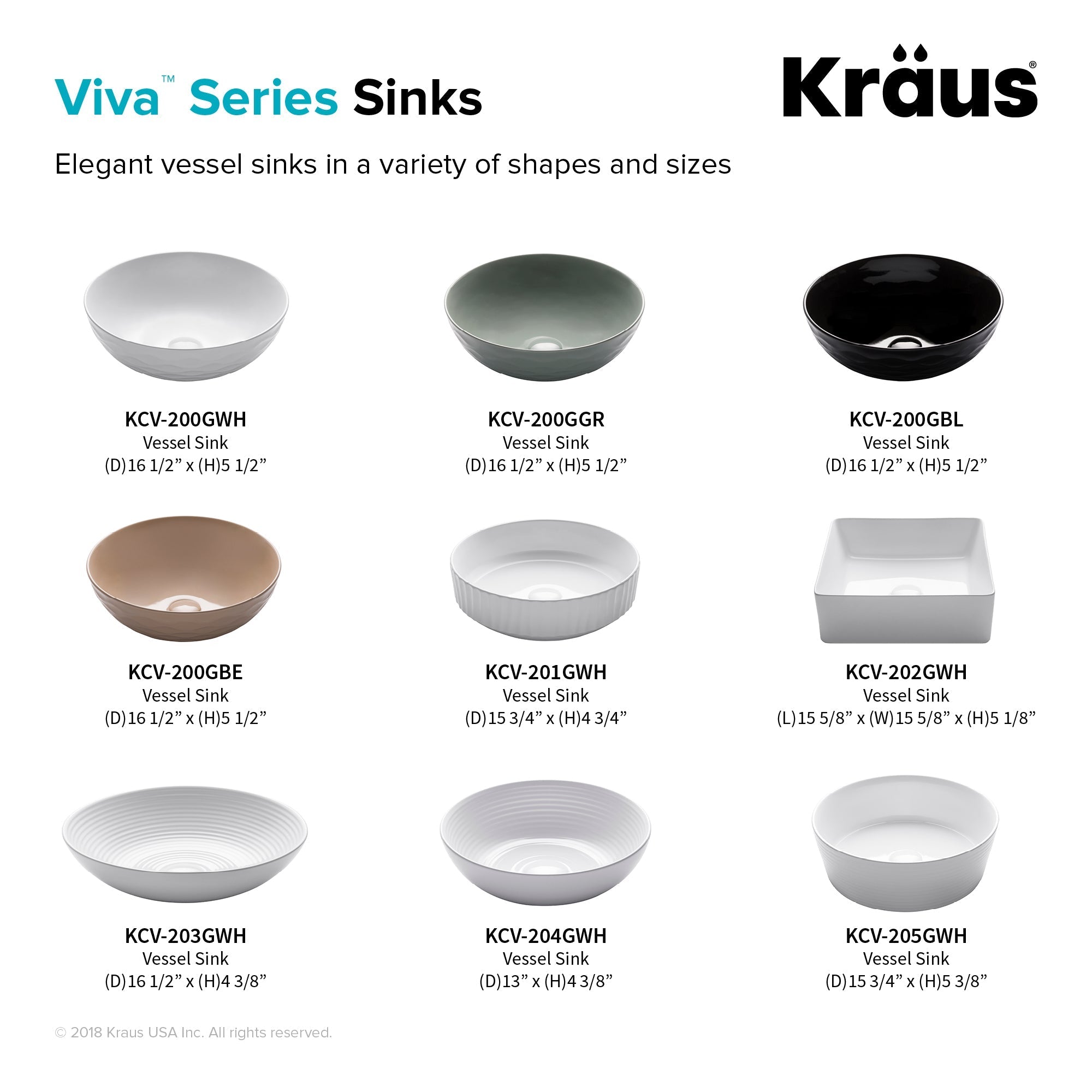 KRAUS Viva Round Gray Porcelain Ceramic Vessel Bathroom Sink with Pop-Up Drain-Bathroom Sinks-DirectSinks