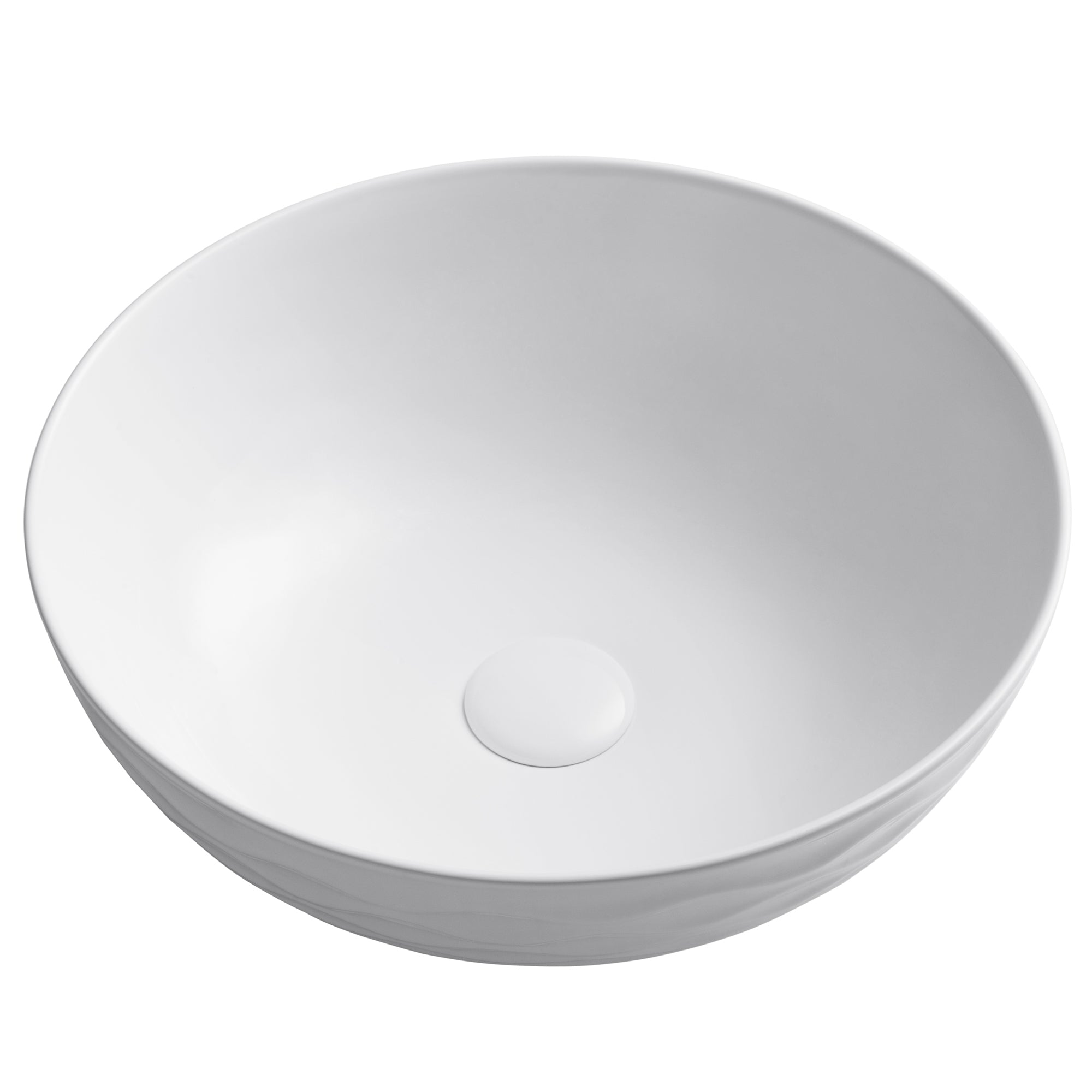 KRAUS Viva Round Porcelain Ceramic Vessel Bathroom Sink-Bathroom Sinks-DirectSinks