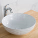 KRAUS Viva Round White Porcelain Ceramic Vessel Bathroom Sink with Drain-Bathroom Sinks-DirectSinks