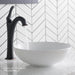 KRAUS Viva Round White Porcelain Ceramic Vessel Bathroom Sink with Pop-Up Drain, 13D x 4 3/8H-Bathroom Sinks-DirectSinks