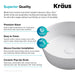 KRAUS Viva Round White Porcelain Ceramic Vessel Bathroom Sink with Pop-Up Drain, 15 3/4D x 5 3/8H-Bathroom Sinks-DirectSinks